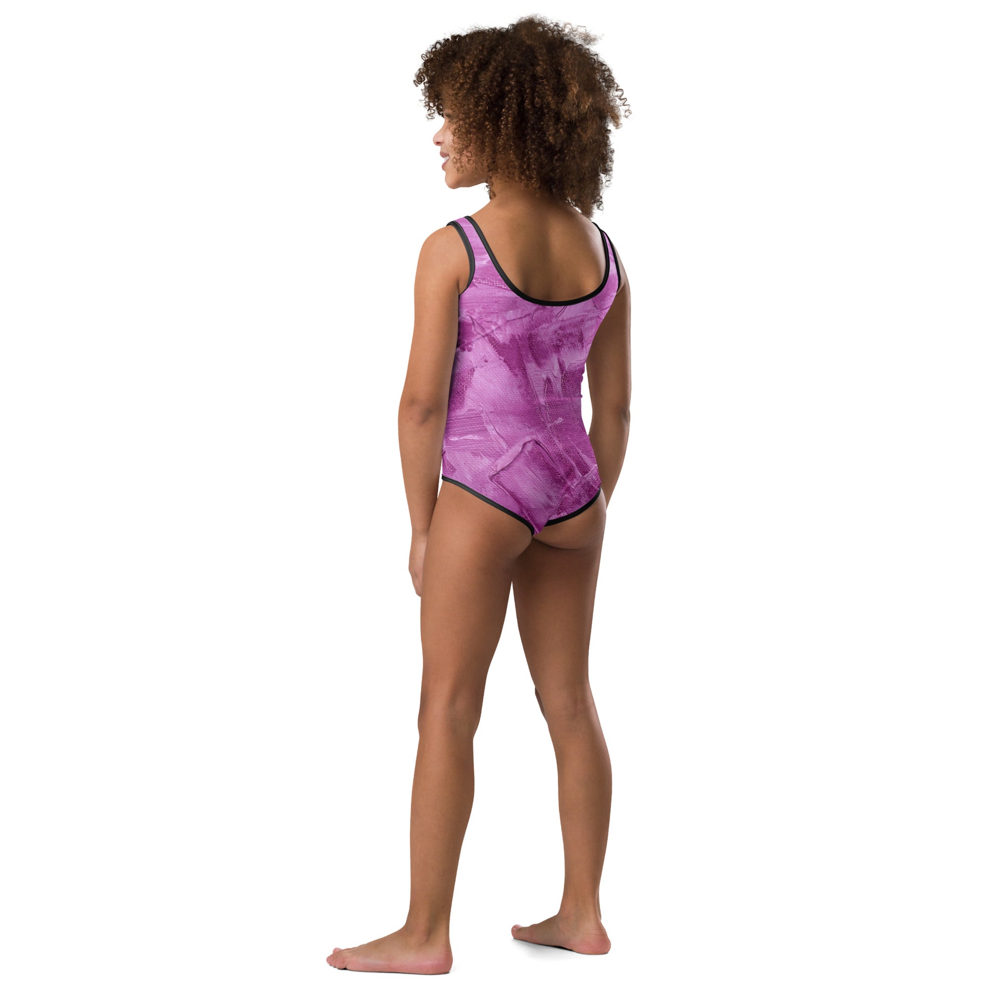 Ebonized Mulberry Girl's Swimsuit - FLAKOUT