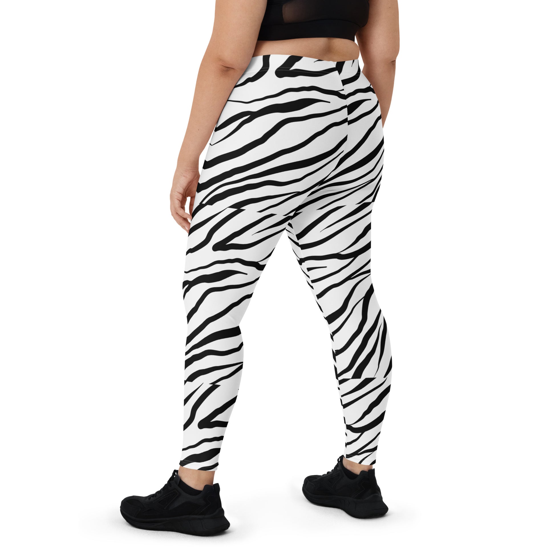 Striped Zebra Vibrance Women's Leggings - FLAKOUT