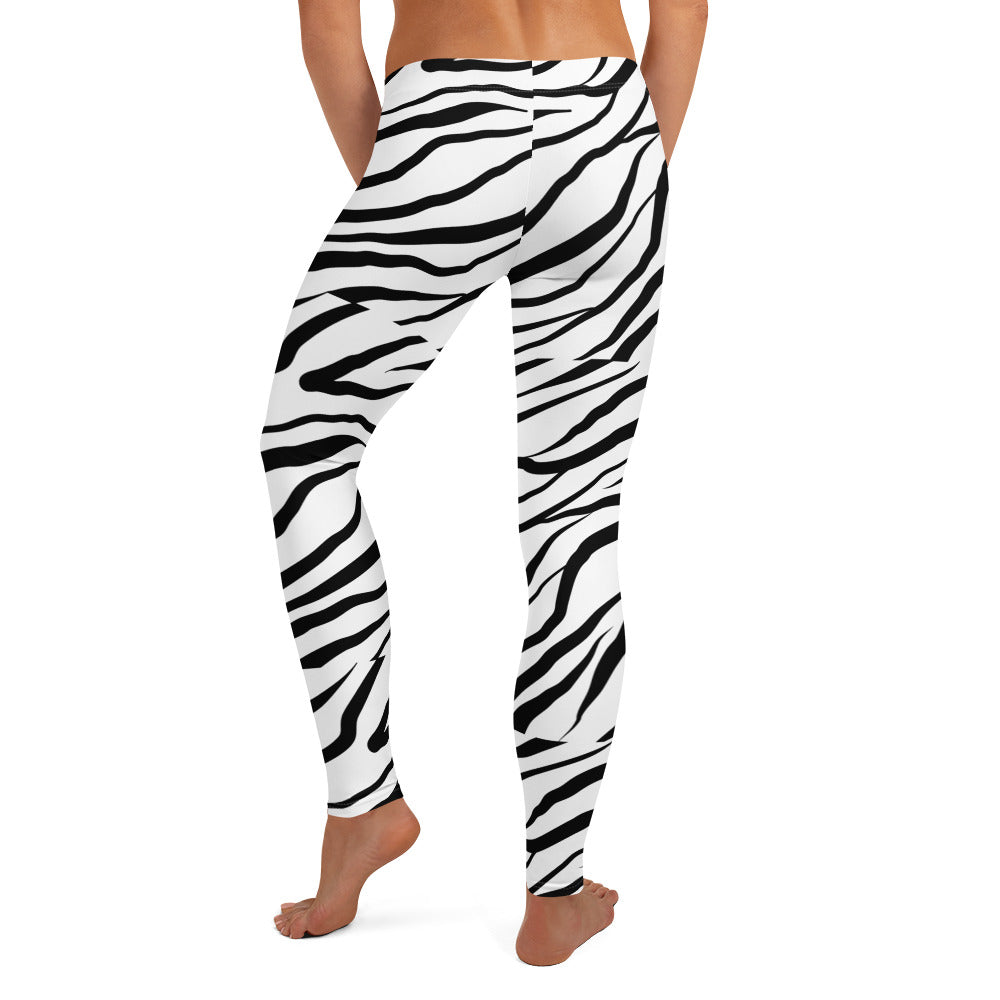 Striped Zebra Vibrance Women's Leggings - FLAKOUT