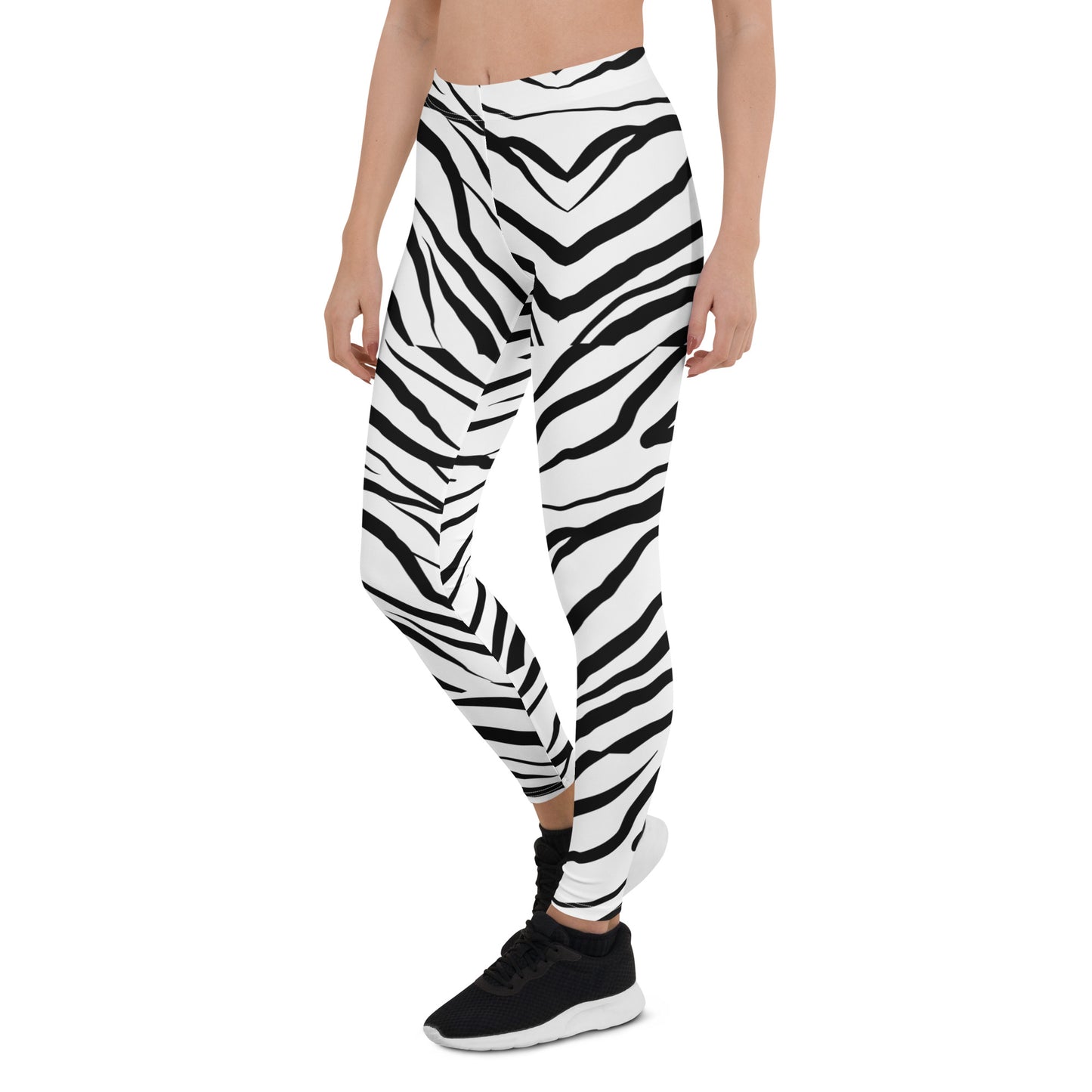 Striped Zebra Vibrance Women's Leggings - FLAKOUT