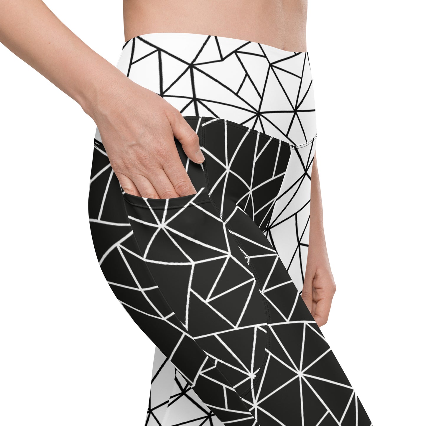 Angular Allure Women's Double Color Leggings With Pockets - FLAKOUT