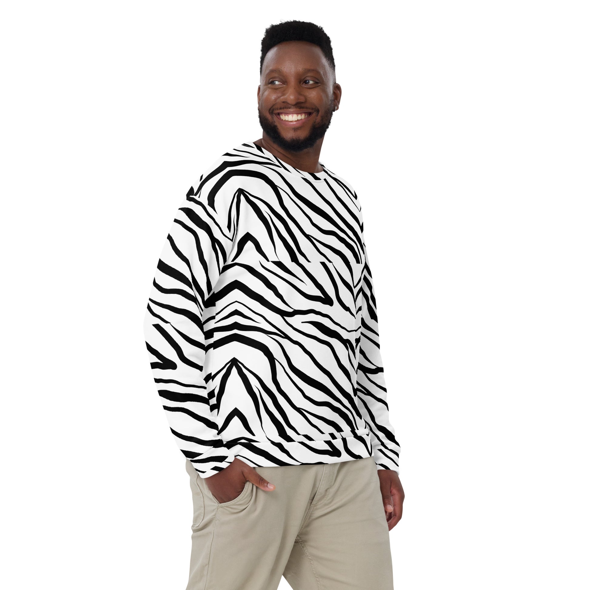 Striped Zebra Vibrance Sweatshirt - FLAKOUT