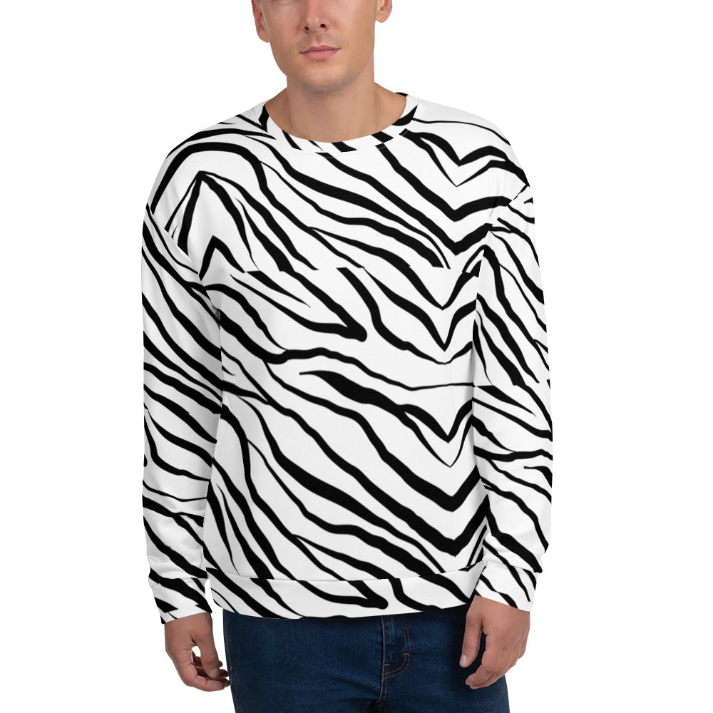 Striped Zebra Vibrance Sweatshirt - FLAKOUT