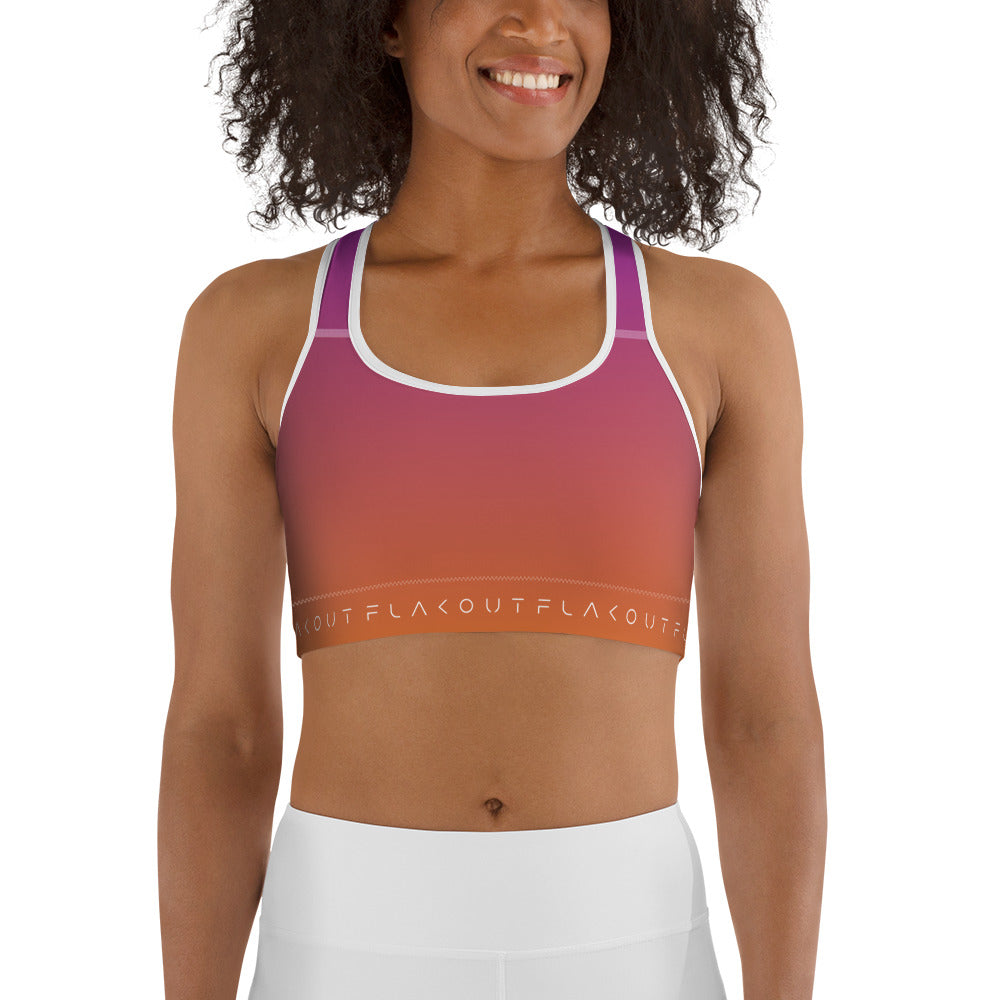 Purple Flame Women's Sports Performance Bra - FLAKOUT