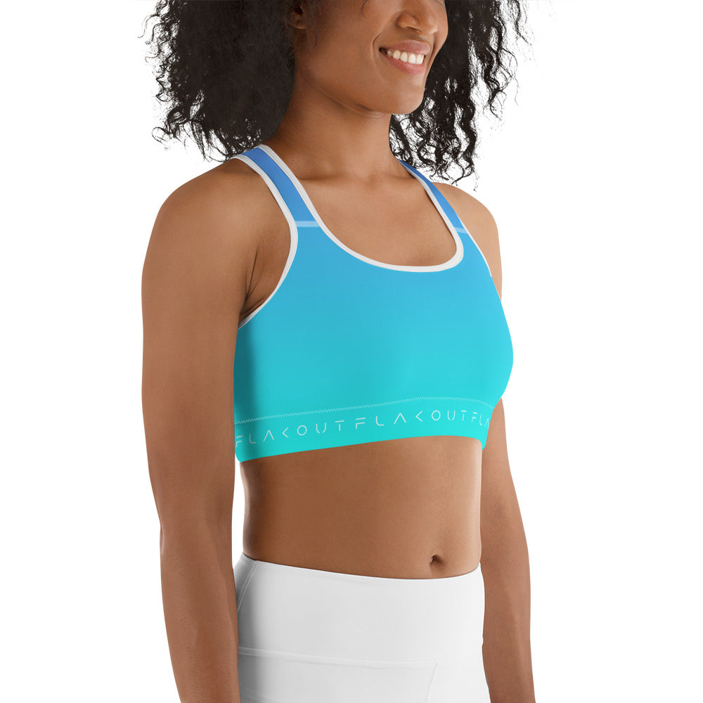 Turquoise Whisper Women's Sports Performance Bra - FLAKOUT