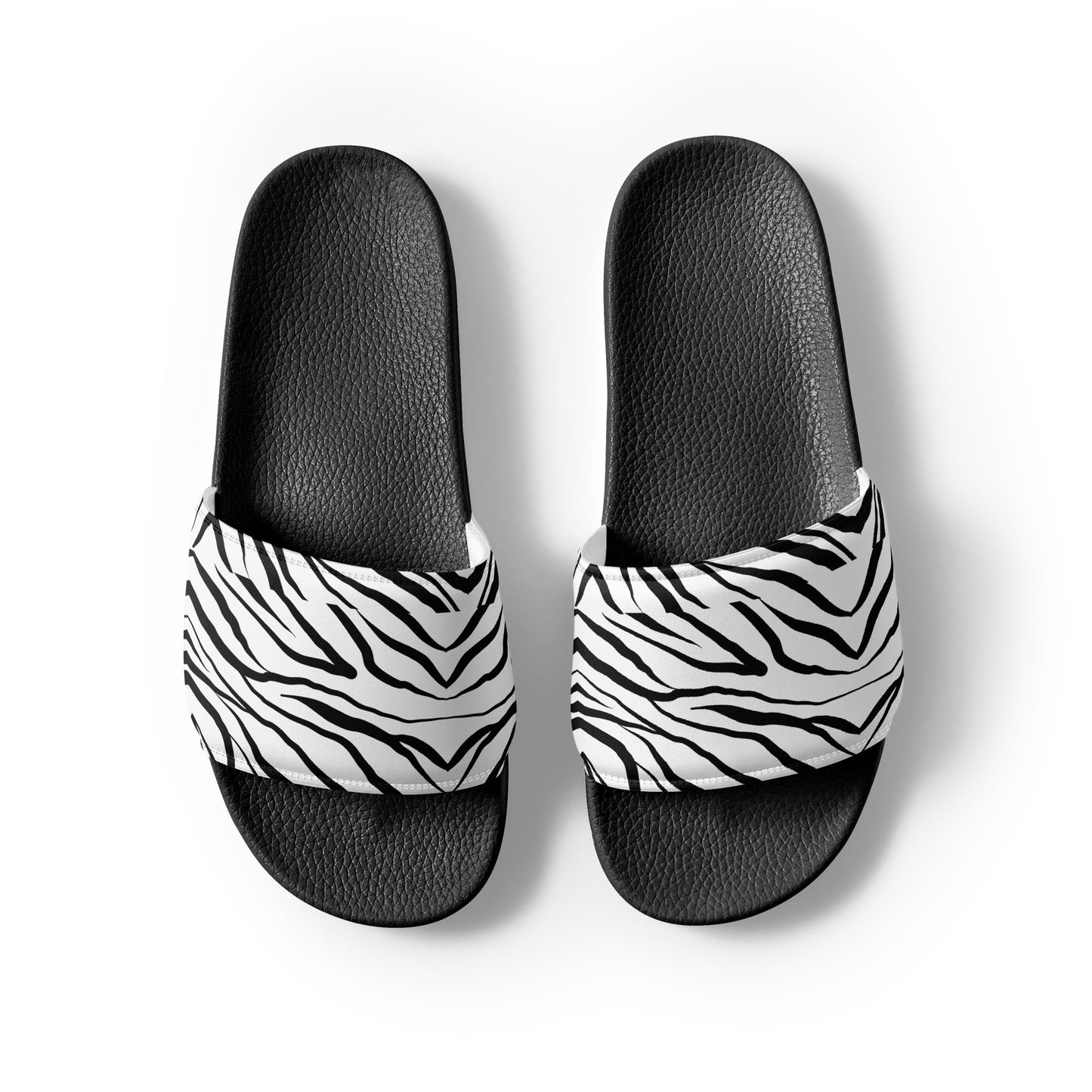 Striped Zebra Vibrance Men’s Slides - FLAKOUT