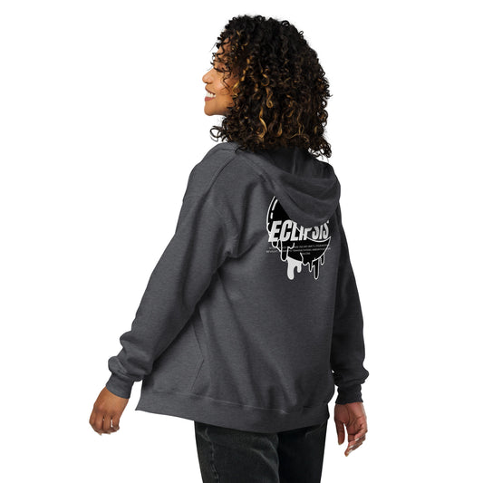 Lunar Eclipsis Heavy Harmony Fusion Zip Hoodie - Dark Heather - FLAKOUT