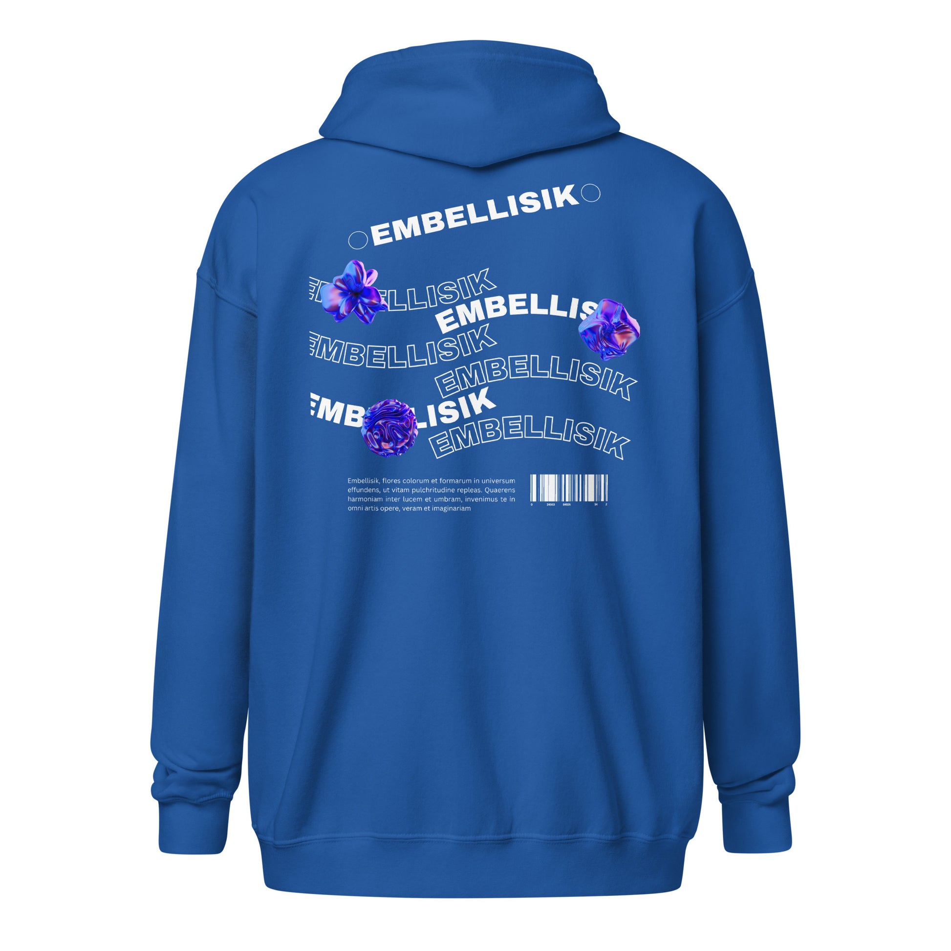 Ornate Embellisik Heavy Harmony Fusion Zip Hoodie - Royal - FLAKOUT