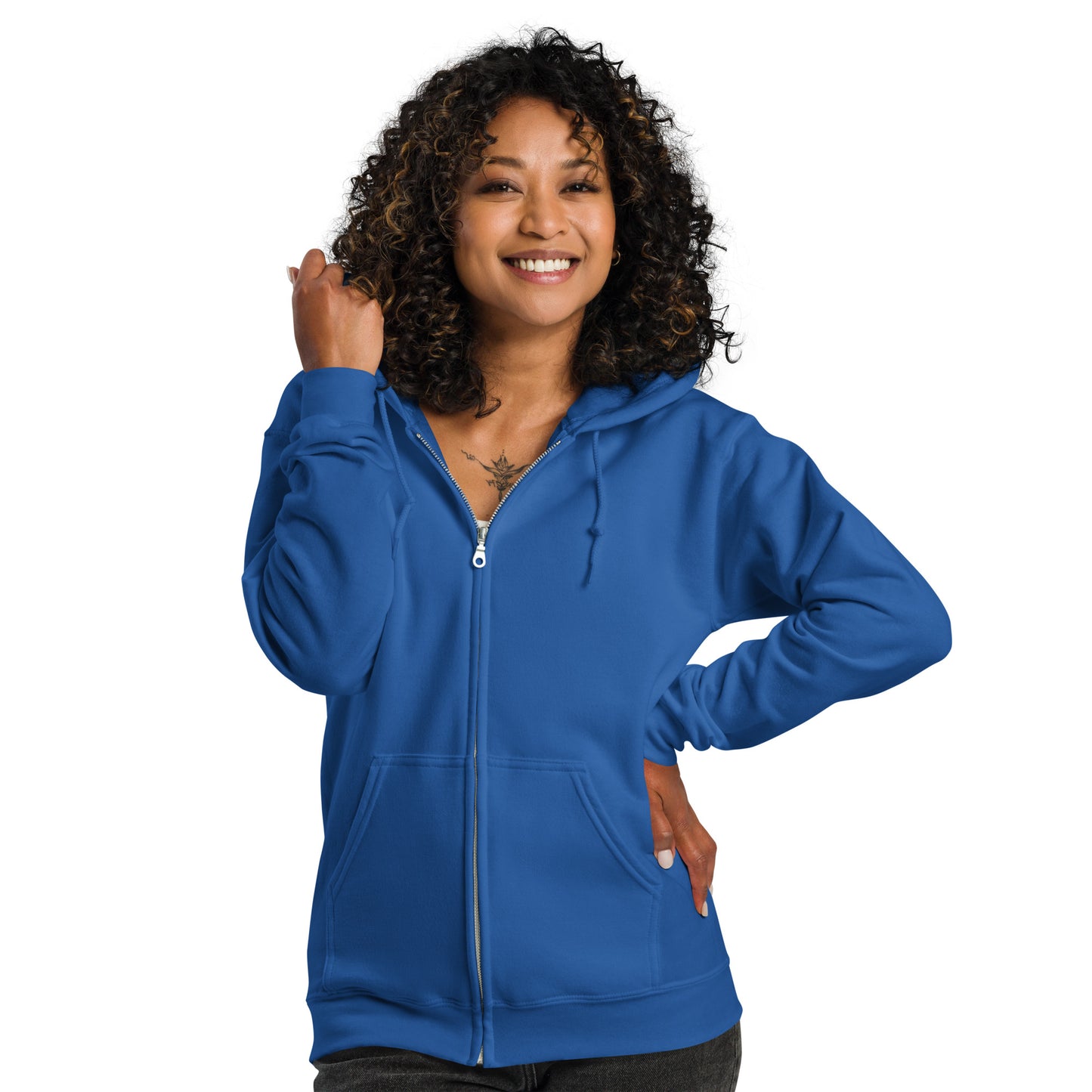 Echoes Of Dejavu Heavy Harmony Fusion Zip Hoodie - Royal - FLAKOUT