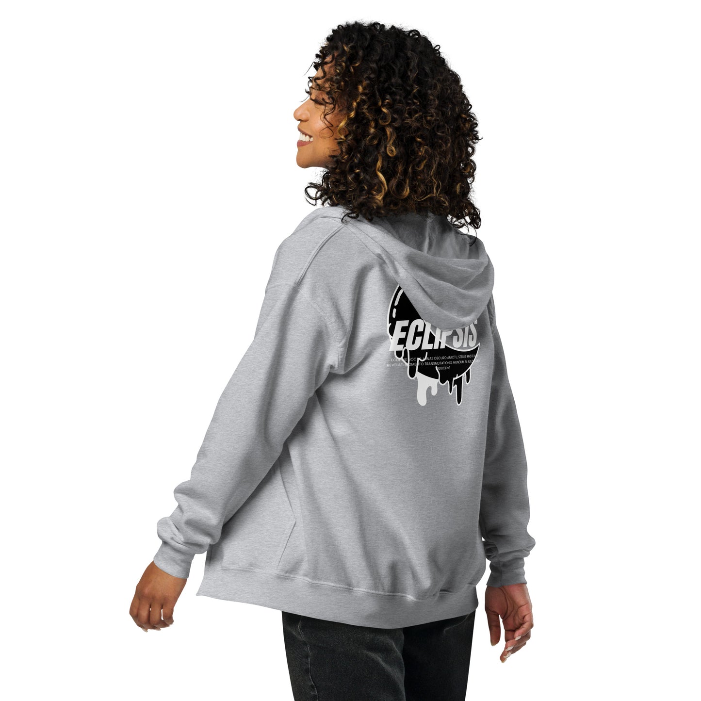 Lunar Eclipsis Heavy Harmony Fusion Zip Hoodie - Sport Grey - FLAKOUT