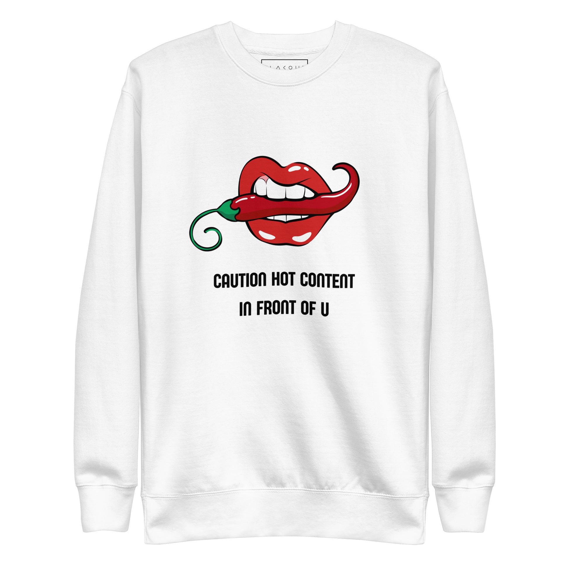 Caution Hot Content In Front Of You Women's Fleece Sweatshirt - FLAKOUT