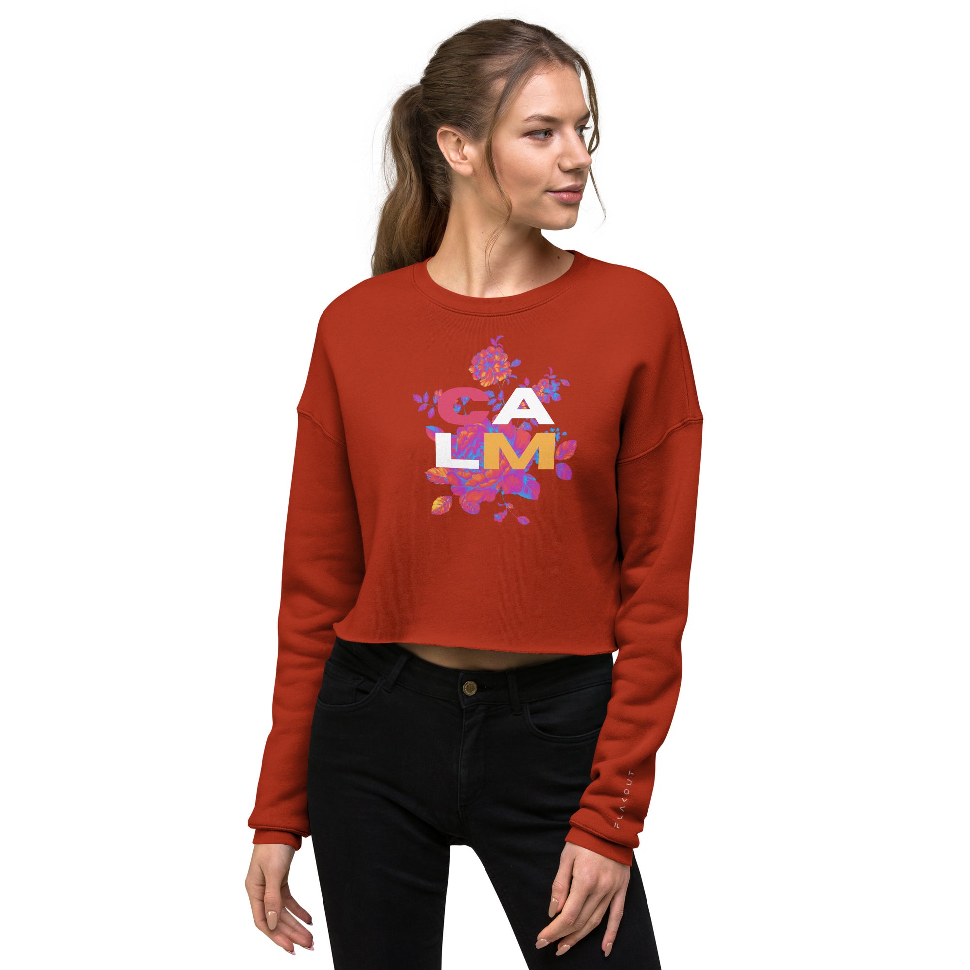 Calm Women's Crop Sweatshirt - FLAKOUT