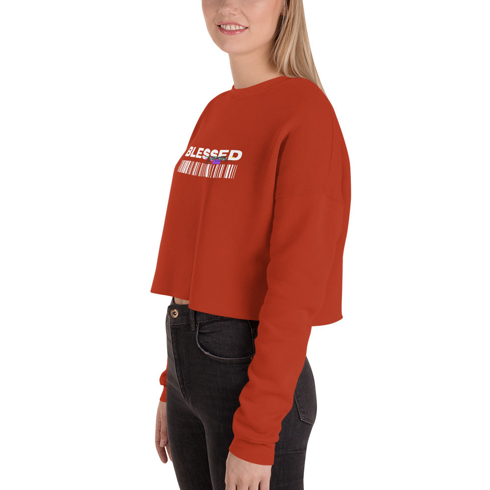 Divine Grace Blessed Women's Crop Sweatshirt - Brick - FLAKOUT