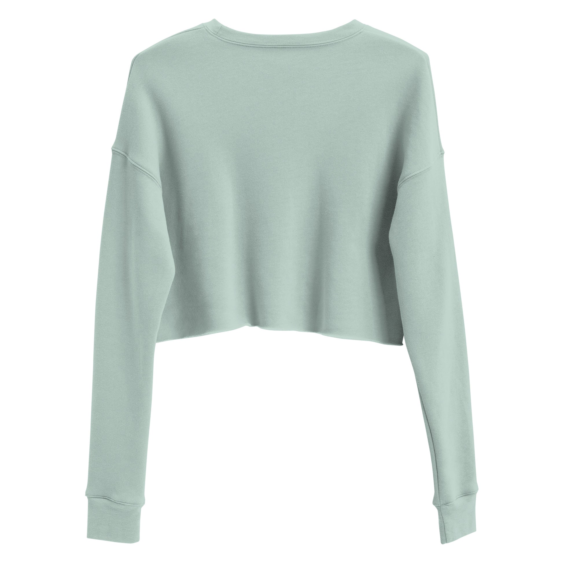 Violet Veil Of Oblivion Women's Crop Sweatshirt - Dusty Blue - FLAKOUT