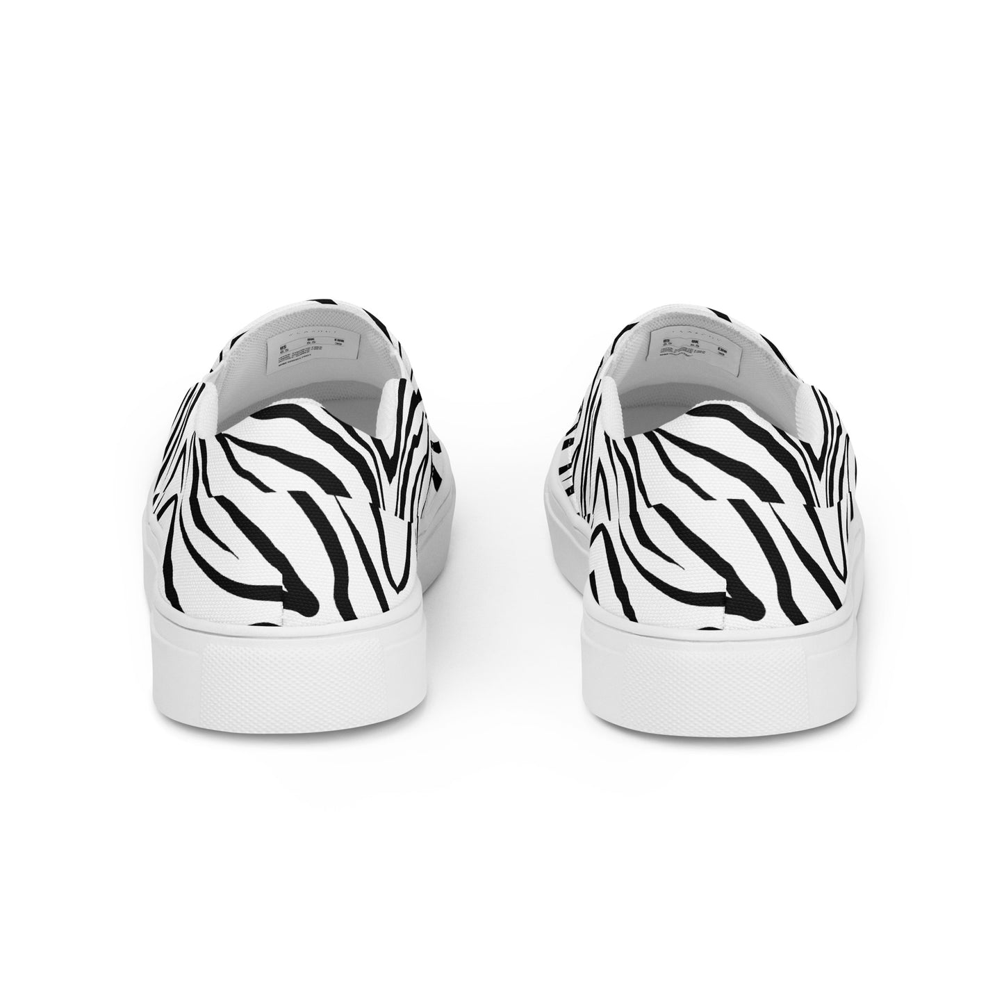 Striped Zebra Vibrance Women's Slip-On Canvas Shoes - FLAKOUT