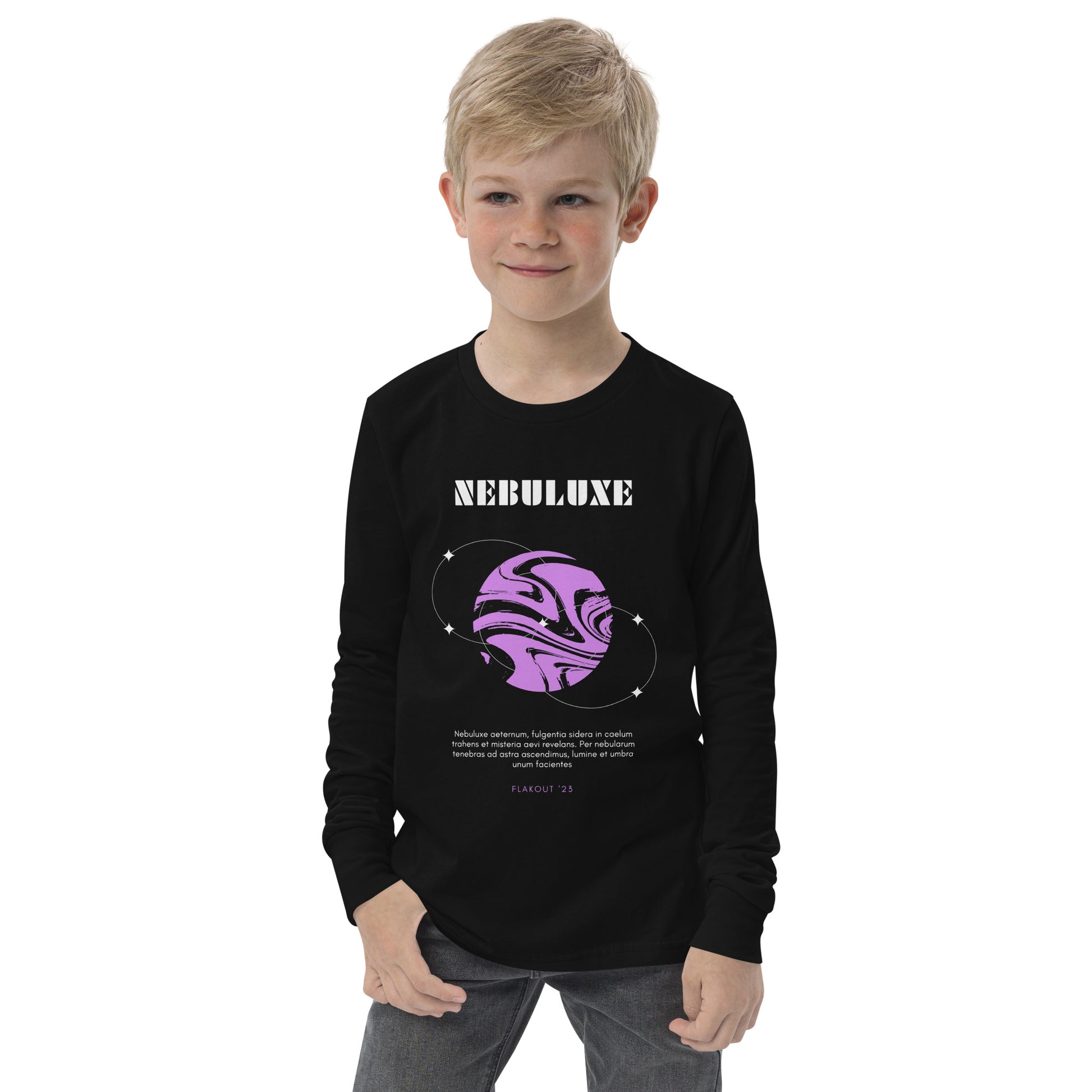 Nebuluxe Brilliance Kid's Long Sleeve Tee - FLAKOUT