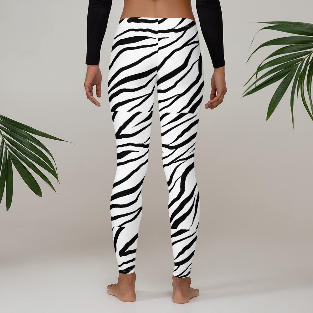 Striped Zebra Vibrance Women's Leggings - FLAKOUT