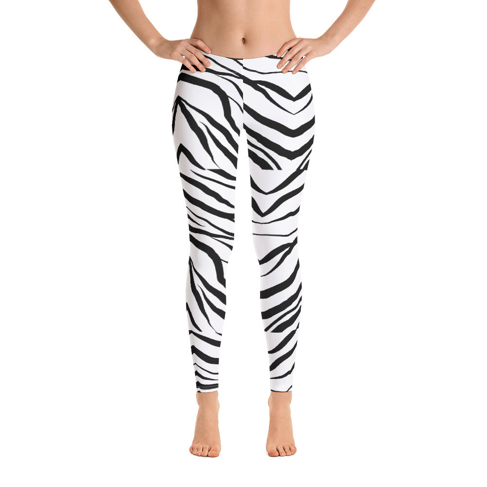 Striped Zebra Vibrance Women's Leggings - FLAKOUT