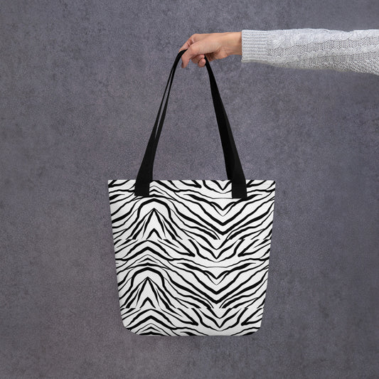 Striped Zebra Vibrance Tote Bag - FLAKOUT