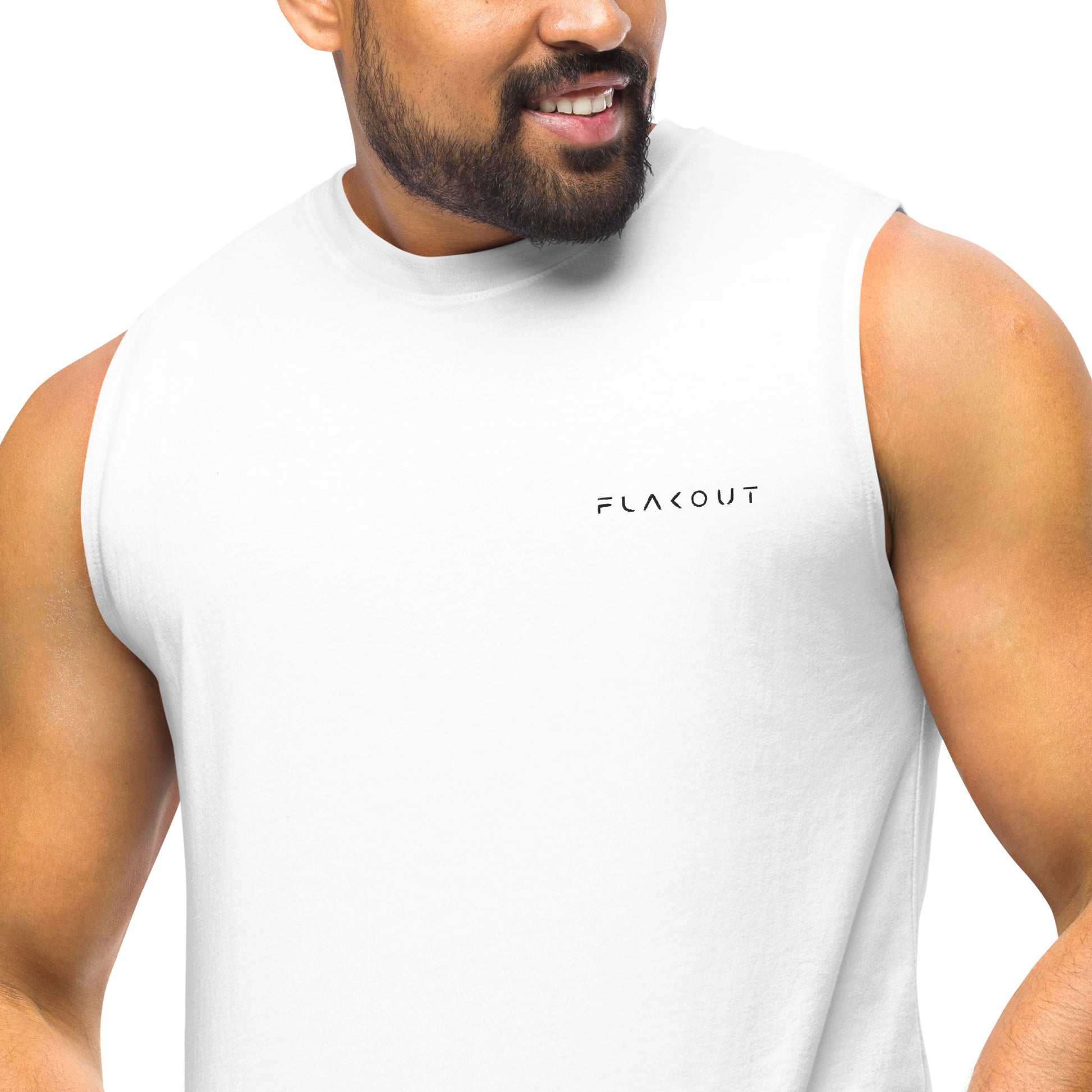 Muscle Shirt Embroidered Logo - FLAKOUT